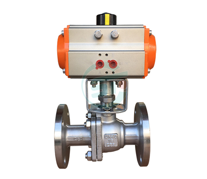 Pneumatic flange ball valve